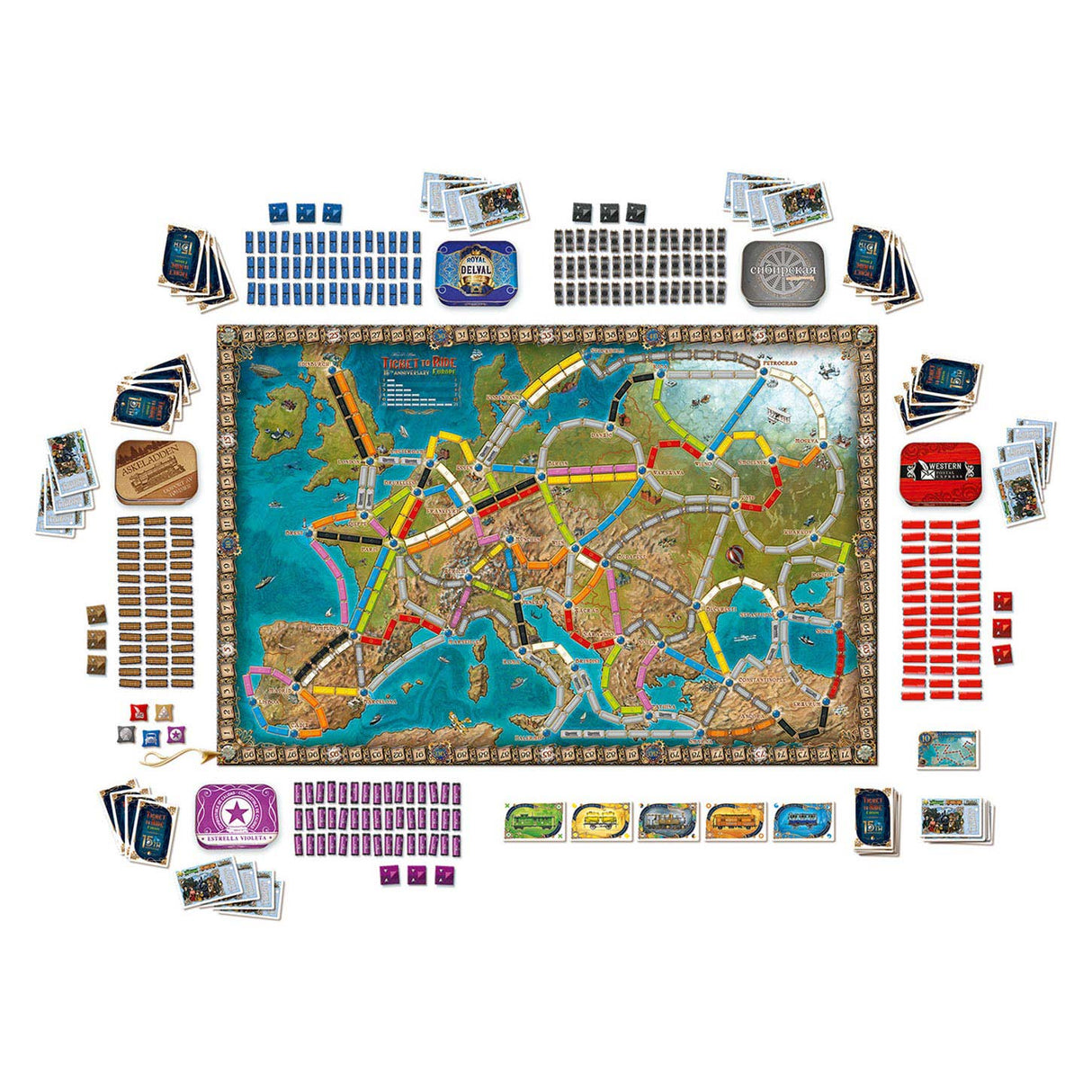 Asmodee Ticket to Ride Europe 15 -årsjubileum NL