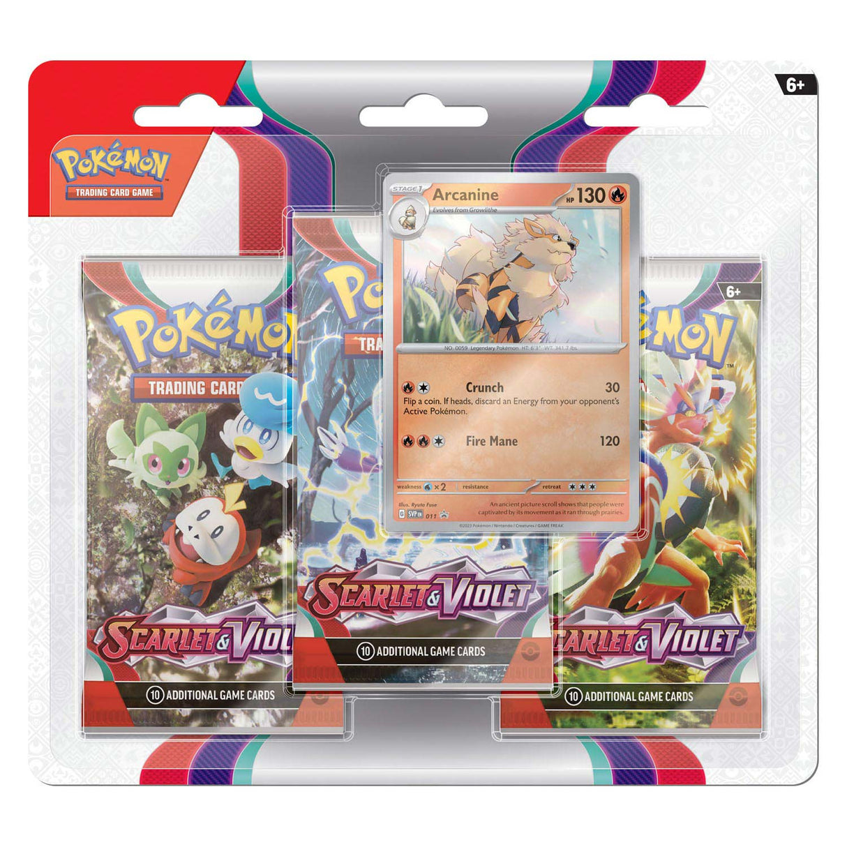 Asmodee Pokemon tcg scharet violet boosterblister Arcanine