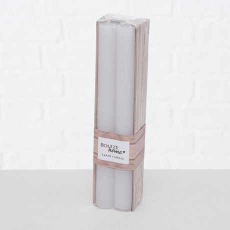Boltze home dinner candle melia 4-piece white h 20