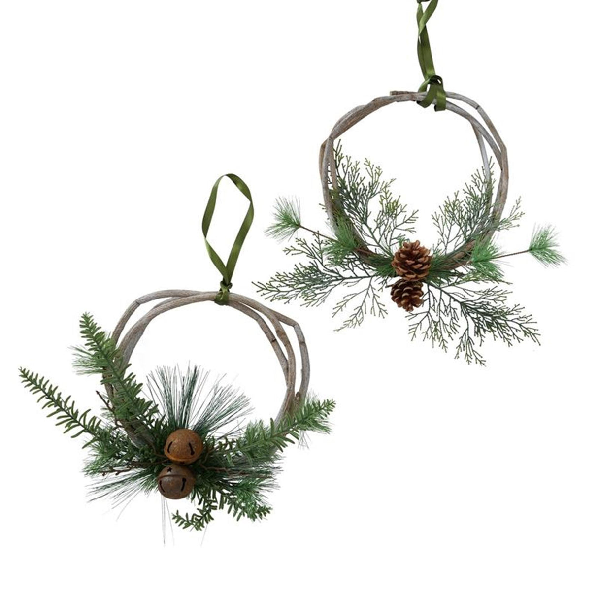 Boltze home wreath with pine branch h35cm