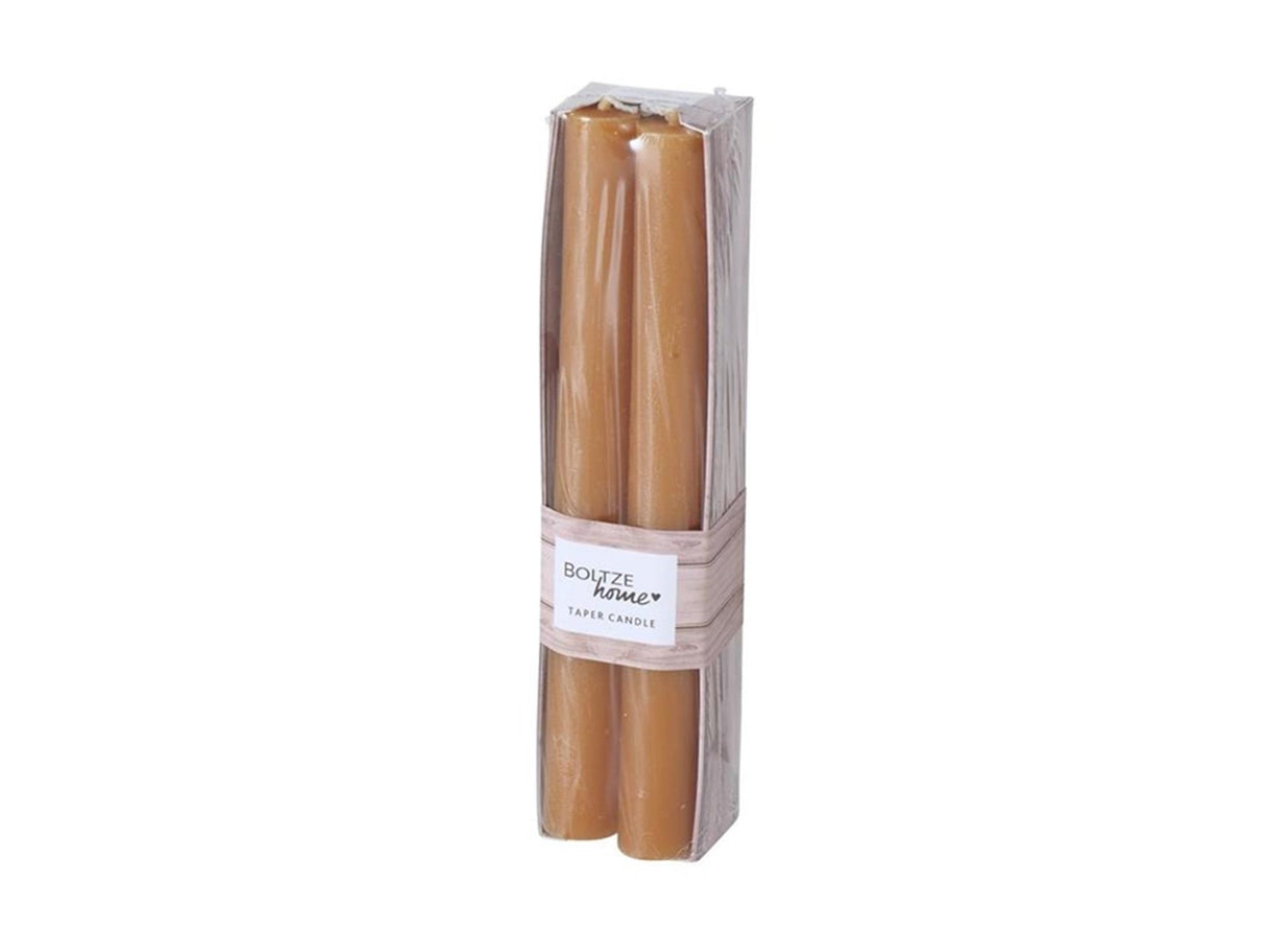 Boltze home dinner candle rustic 4 pieces orange