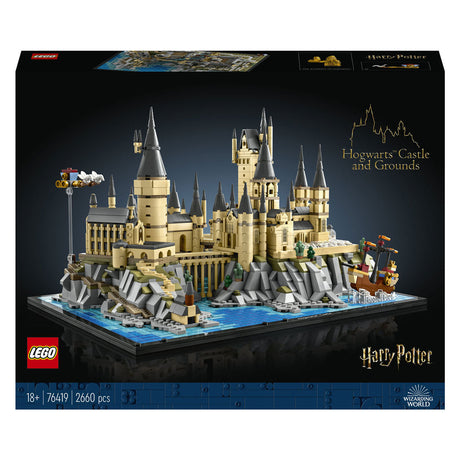 Duży zestaw klocków Lego Harry Potter i tereny Hogwartu dla dorosłych - 76419