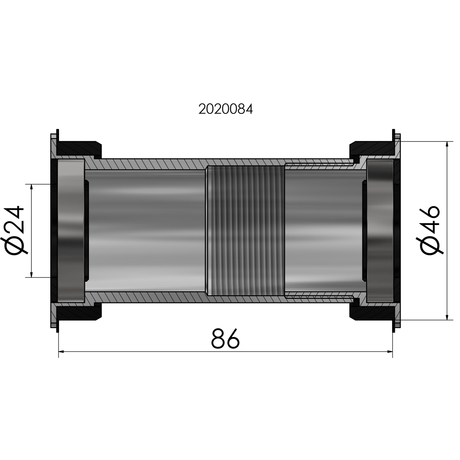 Twist Fit Bottom Breach Elvedes dla BB386 Shimano 46 x 86 mm