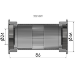 Elvedes bottom bracket adapter Press Fit BB386 Shimano 24mm