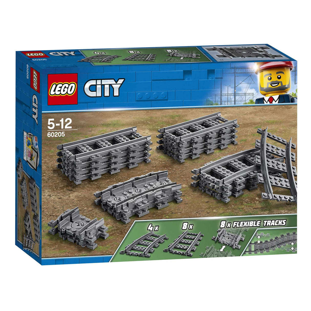 Lego City 60205 Rails flexibles 20 pièces