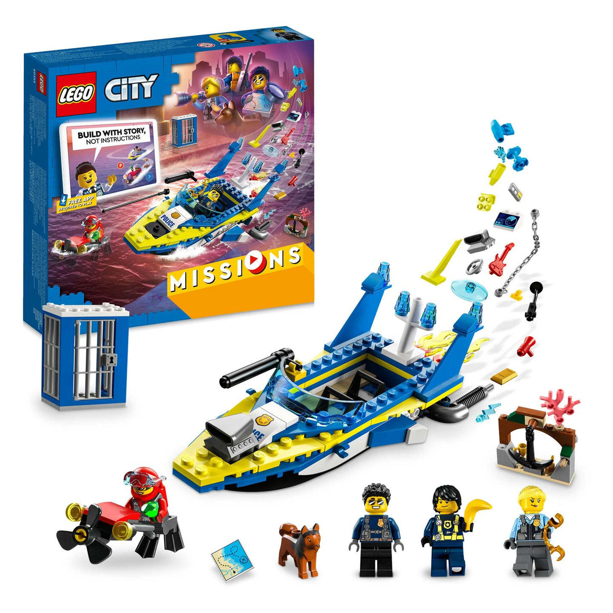 LEGO CIUDAD DE LEGO 60355 Misiones de detectives de la policía de agua