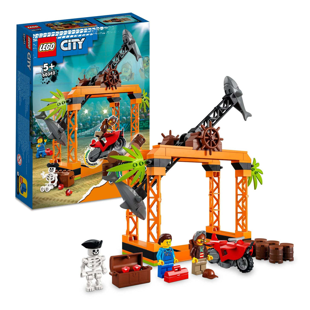 LEGO LEGO CITY 60342 Die Hai -Angriffs -Stunt -Herausforderung