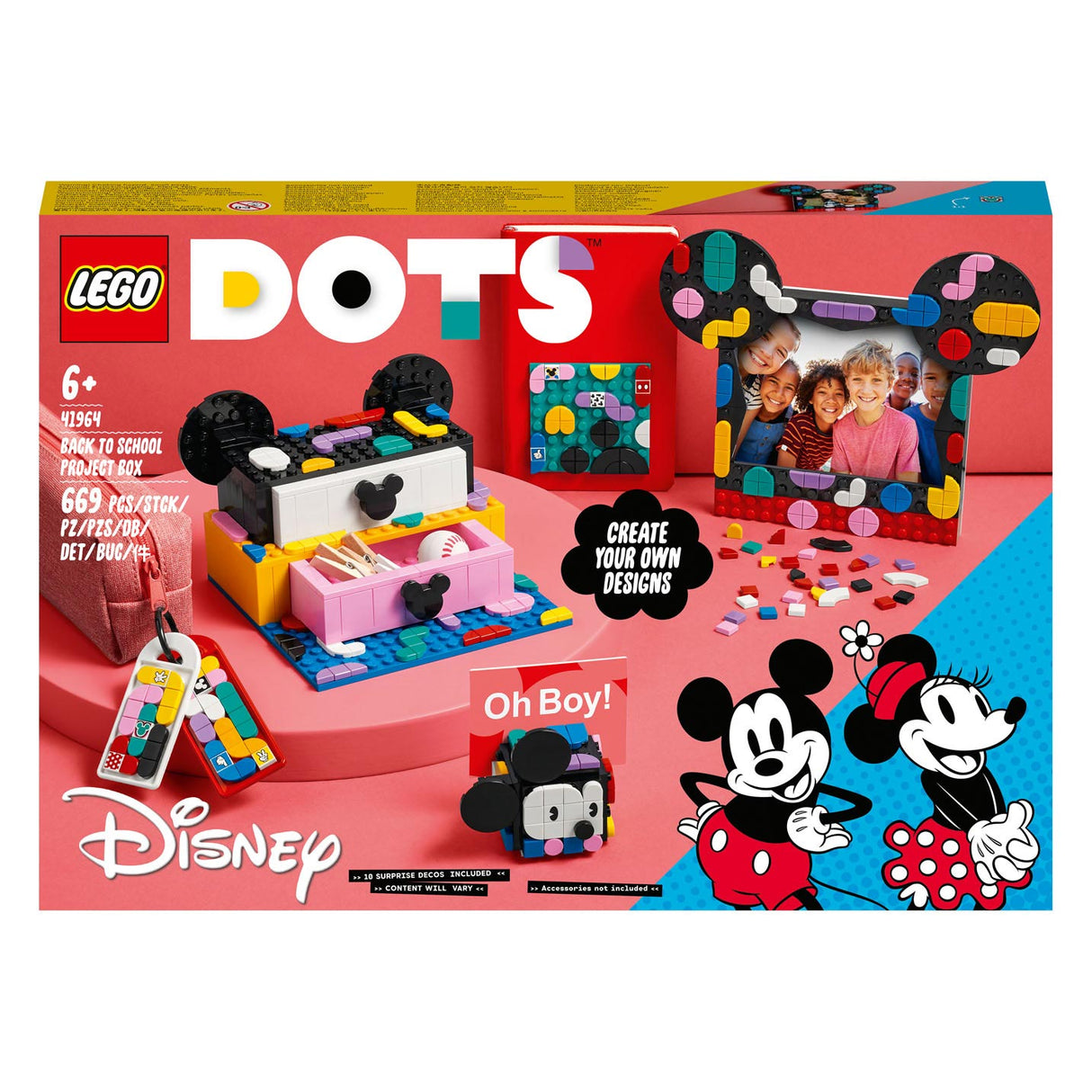 LEGO LEGO DOTS 41964 Mickey Minnie Mouse: Regreso a la escuela