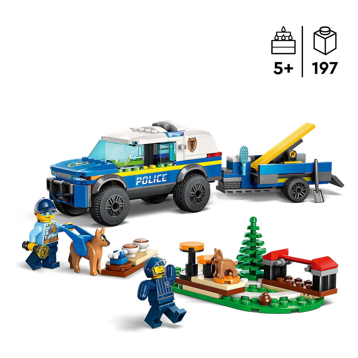 Lego Lego City 60369 Mobilno usposabljanje za policijske pse