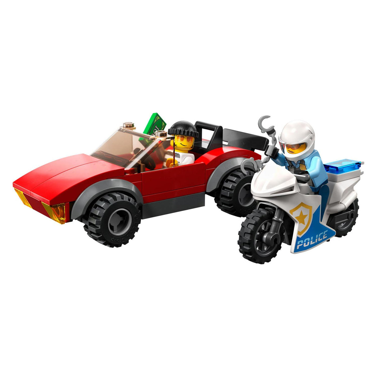 Lego Lego City 60392 Verfollegung Auto op der Police Motor