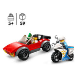 Lego Lego City 60392 Verfollegung Auto op der Police Motor