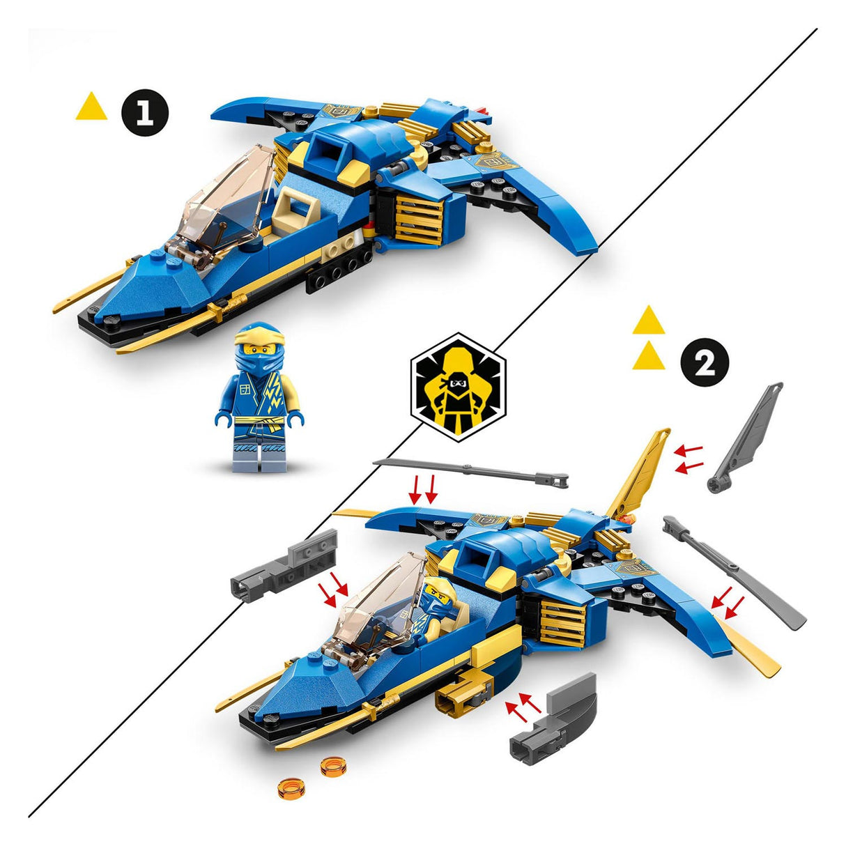 Lego Lego Ninjago 71784 Jay säi Blëtz Jet Evo