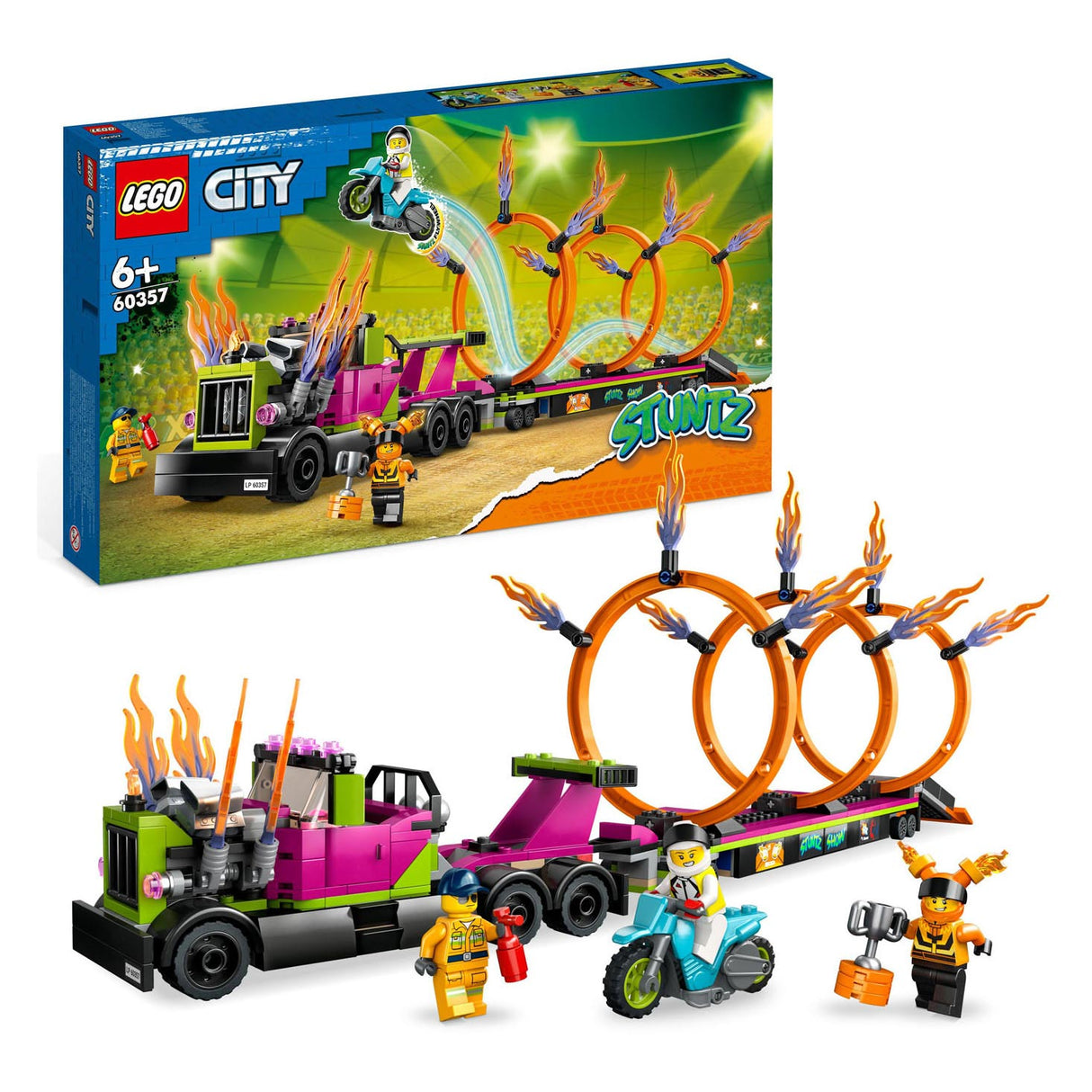 LEGO LEGO CITY 60357 Tunt Truck Ring of Fire Challenge