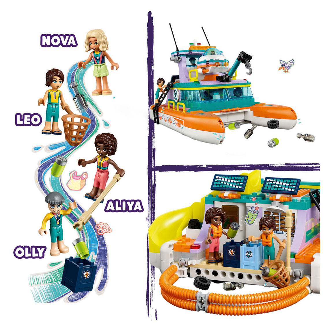 LEGO LEGO Friends 41734 Rescue boat at sea