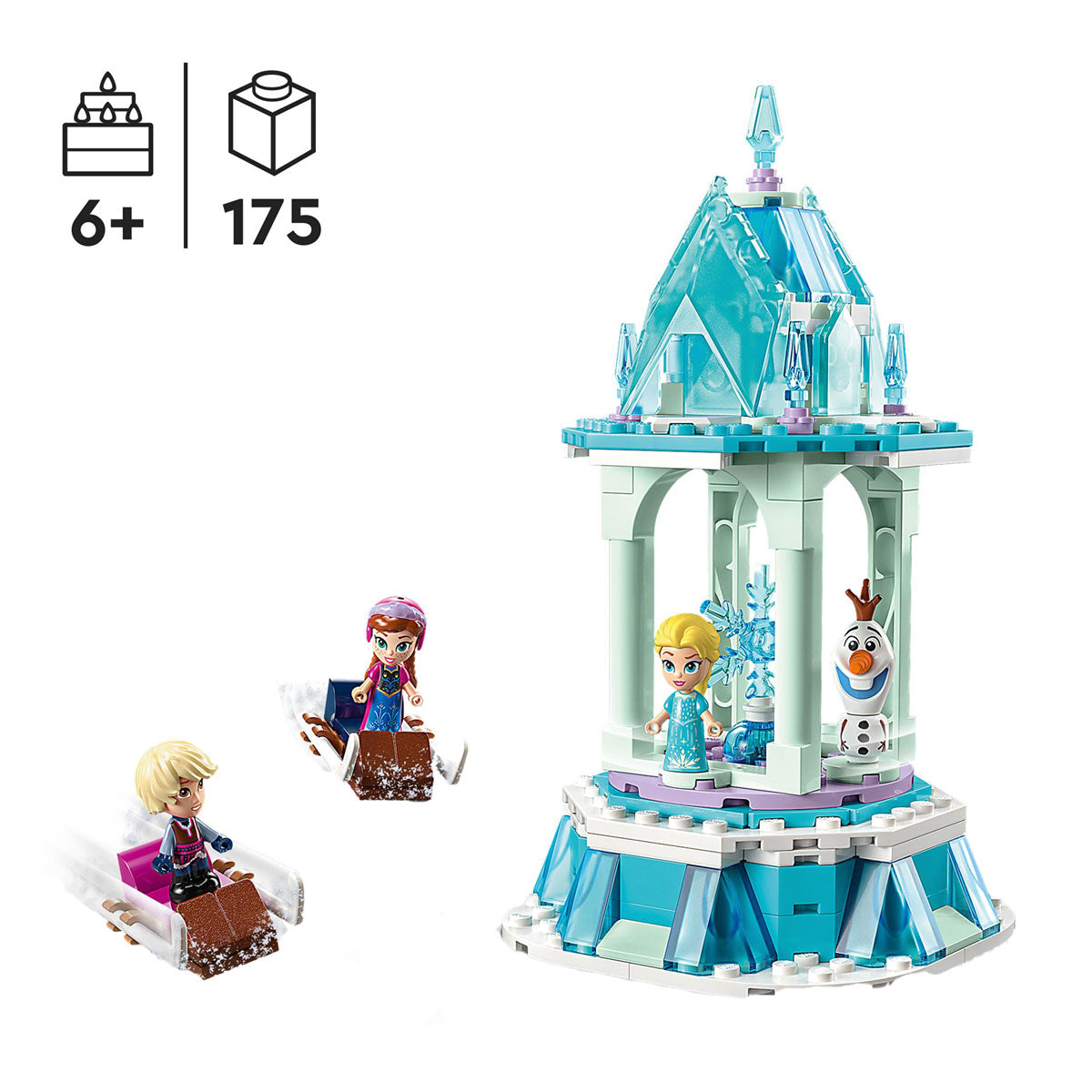 LEGO LEGO Princess 43218 Čarobno veselo -go -go -podokna Ane in Elsa