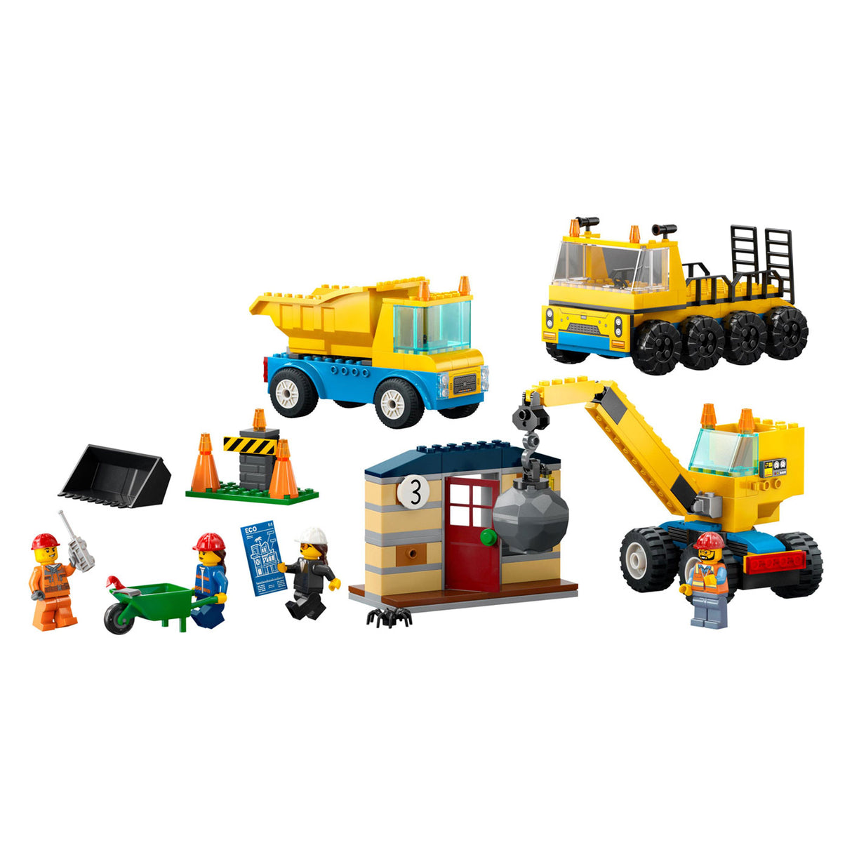 Lego LEGO City 60391 Kiepwagen, Bouwtruck en Sloopkraan