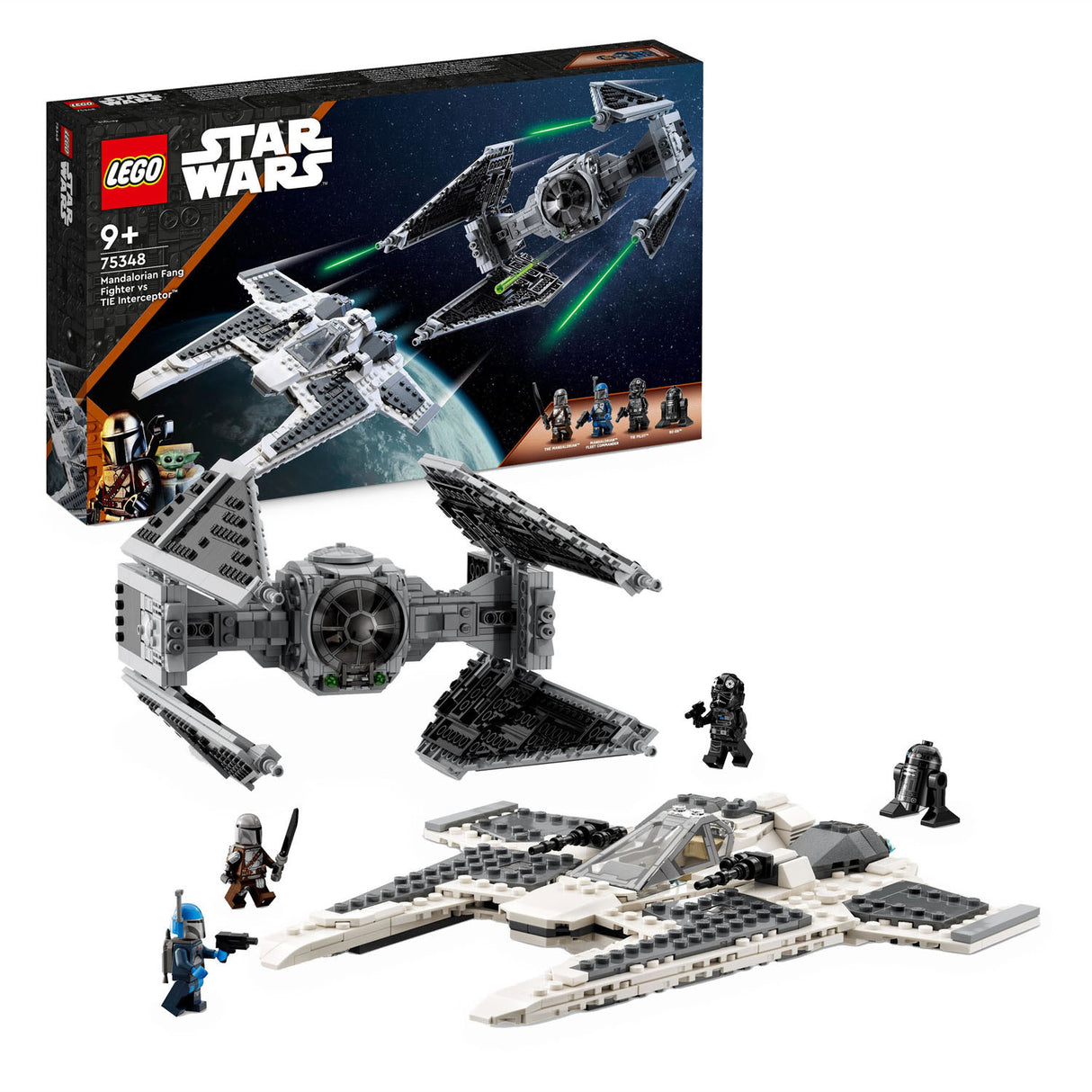 LEGO LEGO Star Wars 75348 Mandalorian Fang Fighter Vs. Terminer le jeu d'intercepteur