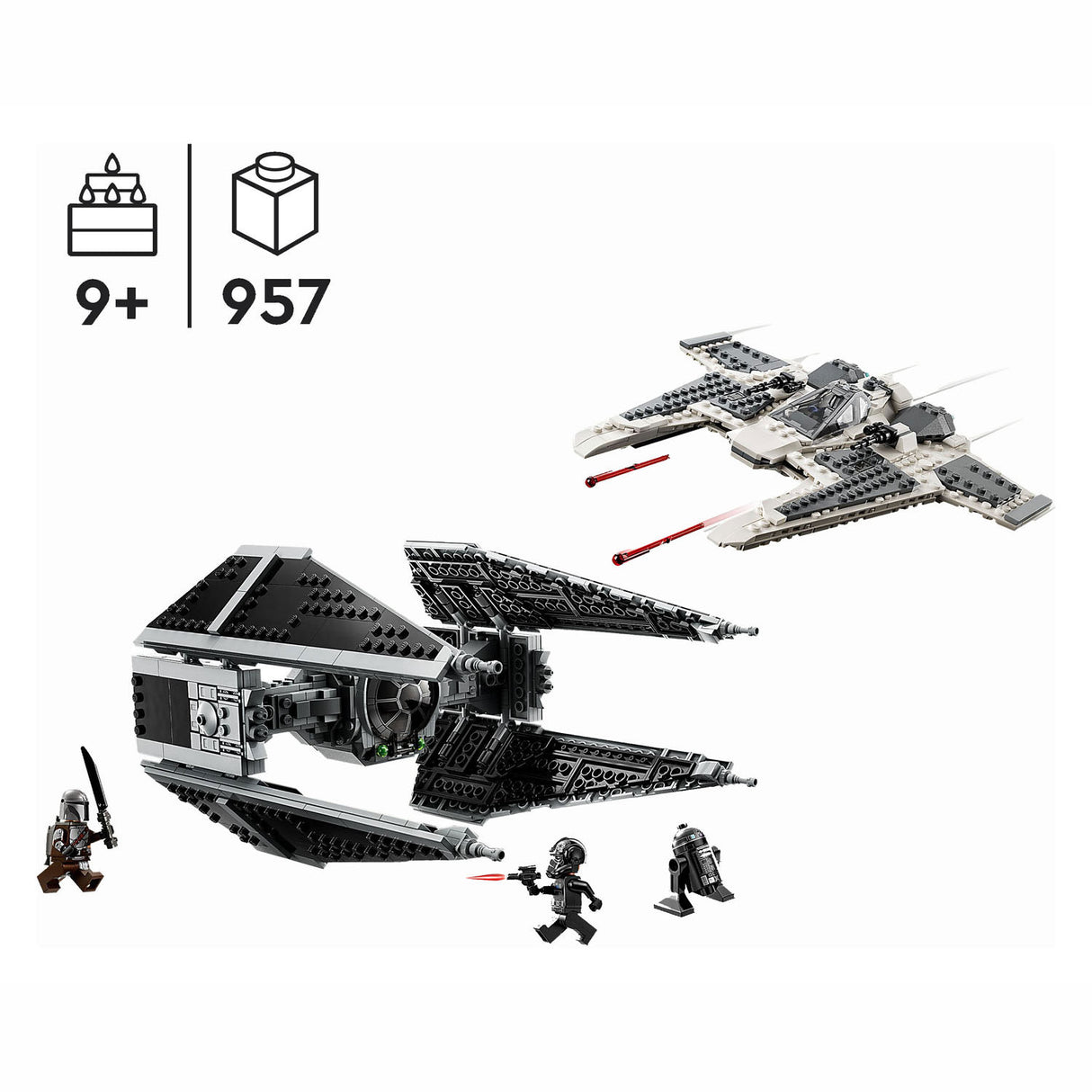 LEGO LEGO Star Wars 75348 Mandalorian Fang Fighter Vs. Terminer le jeu d'intercepteur