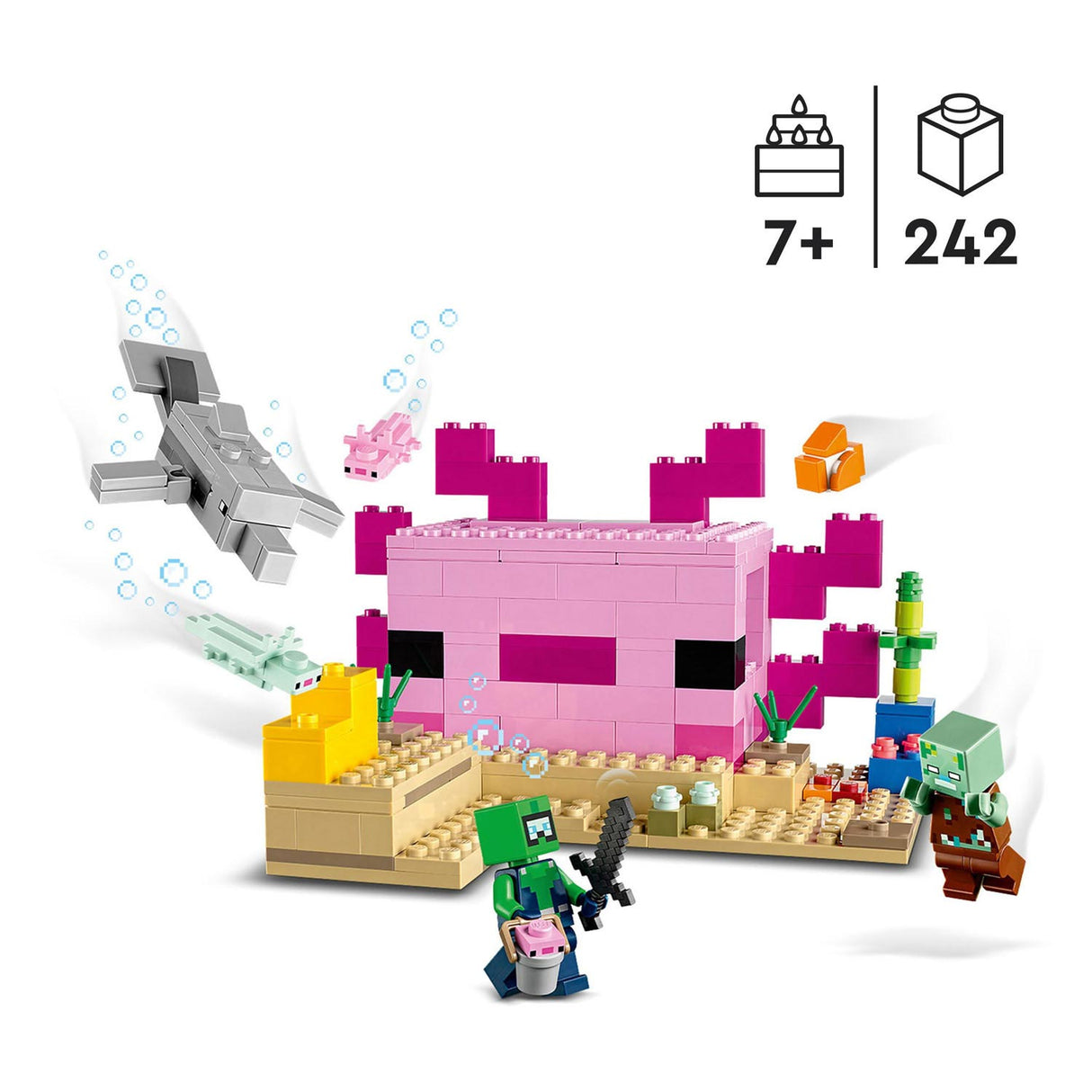 Lego LEGO Minecraft 21247 Het Axolotlhuis