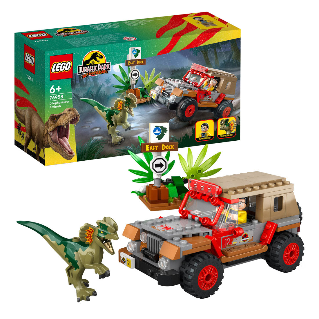 LEGO LEGO JURASSIC PARK 76958 Dilophosaurus bakhåll