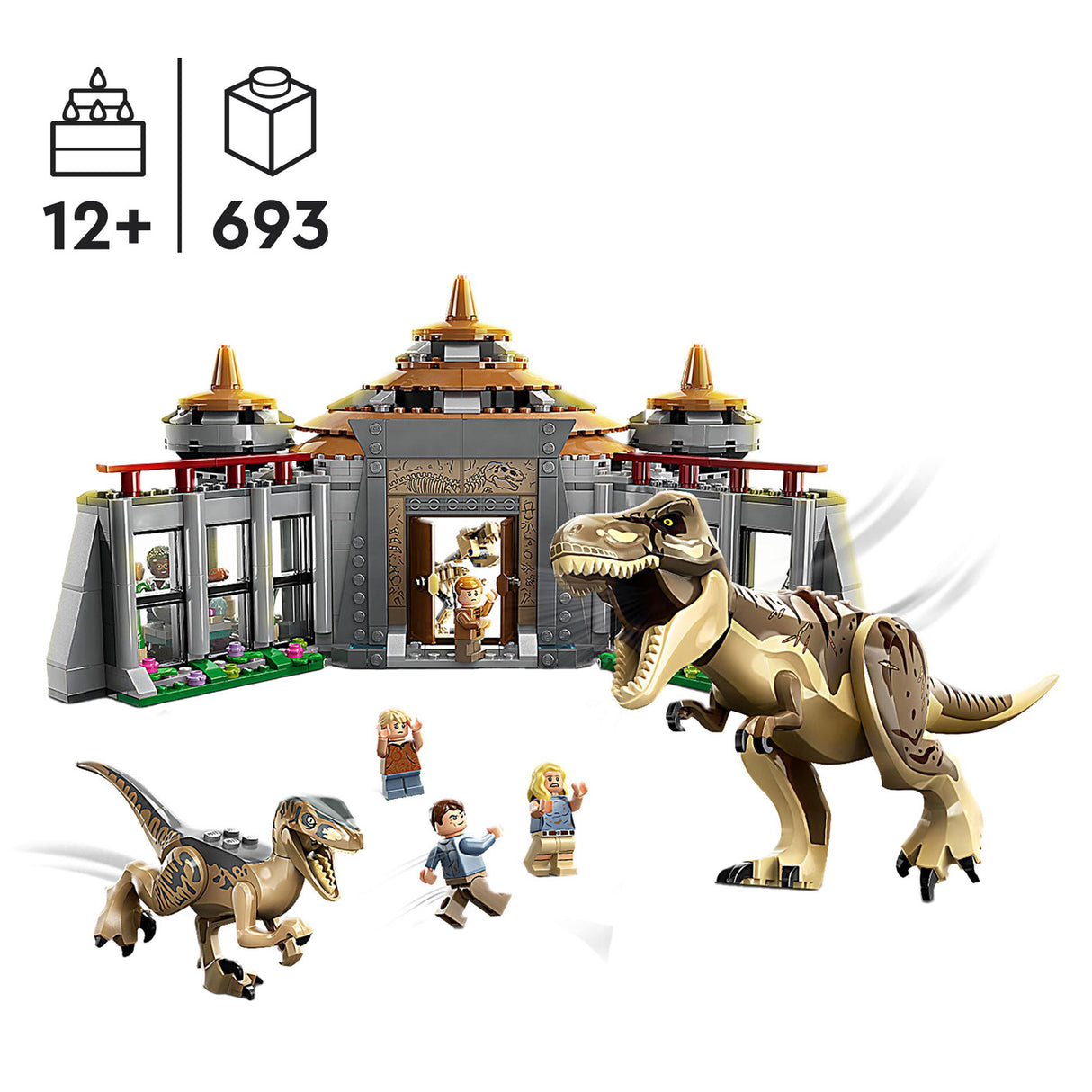 LEGO LEGO JURASSIC PARK 76961 Visitor center: T. Rex Raptor attack