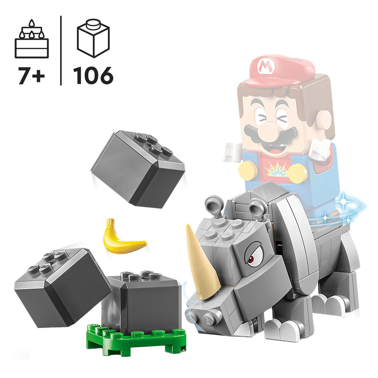 Lego LEGO Super Mario 71420 Uitbreidingsset: Rambi de Neushoorn