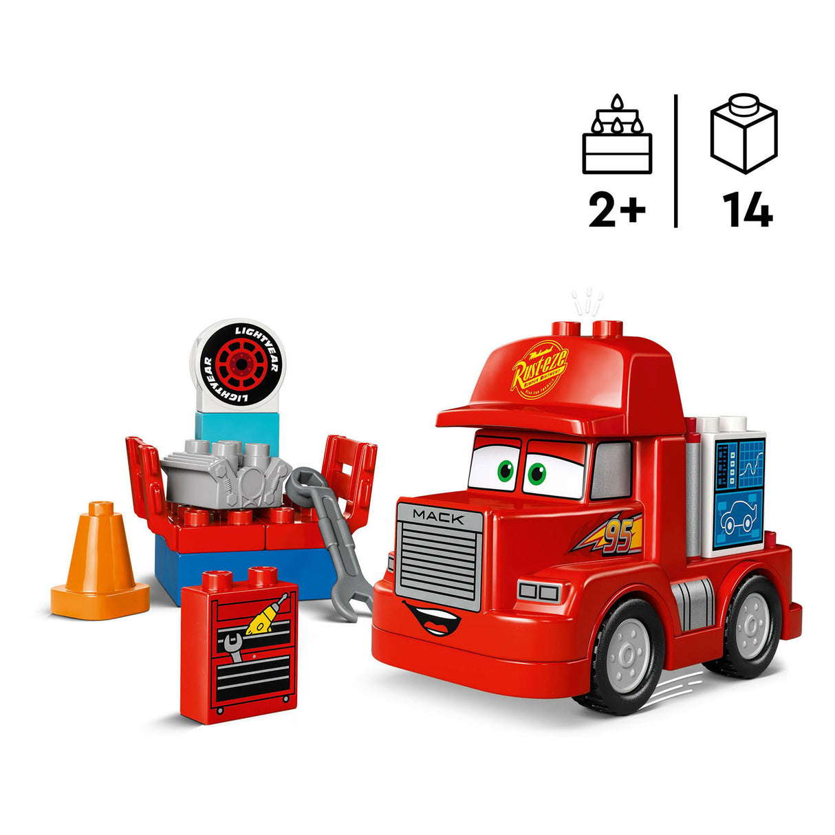 Lego Duplo LEGO DUPLO 10417 Mack bij de Race