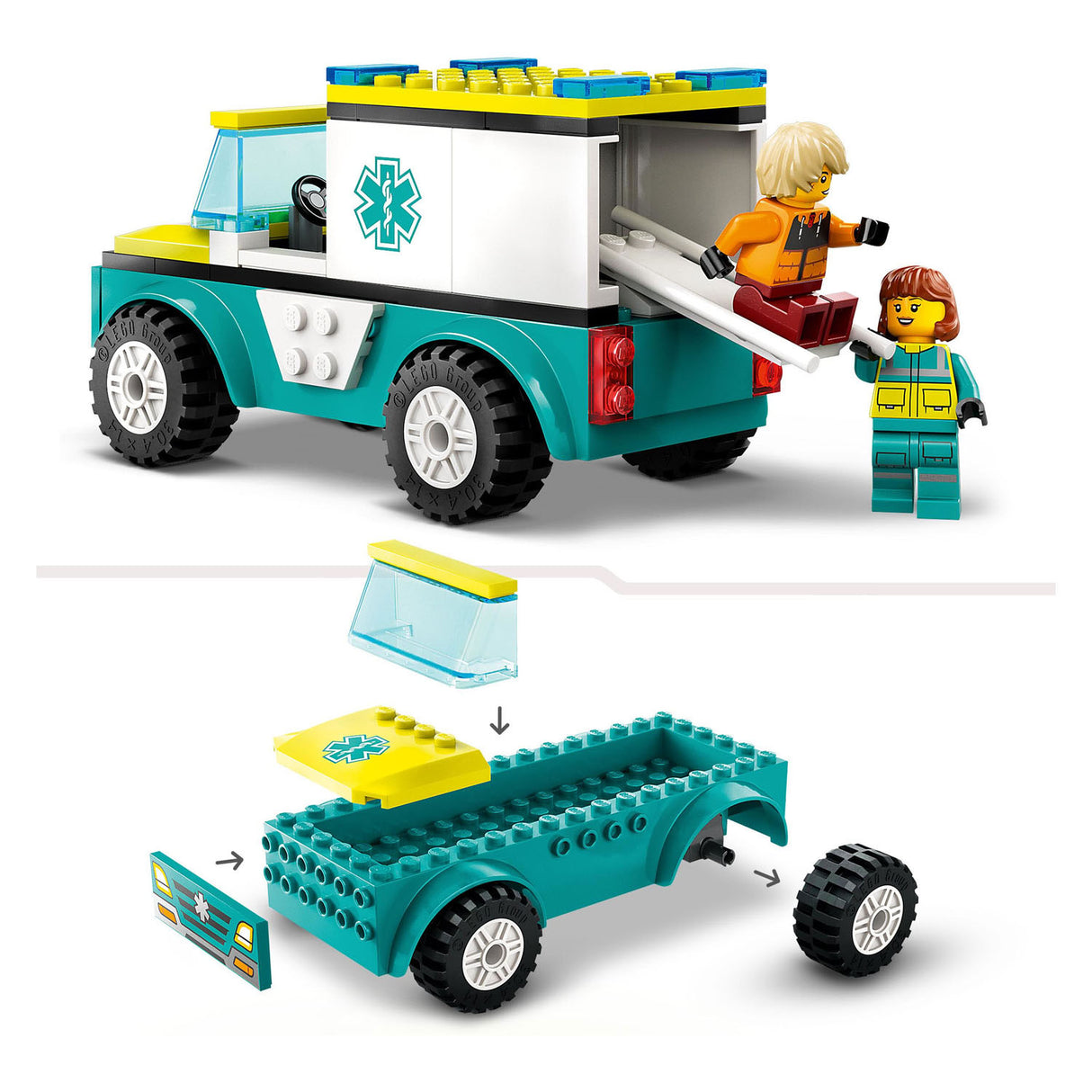 Lego Lego City 60403 Krankenwagen und Snowboarder