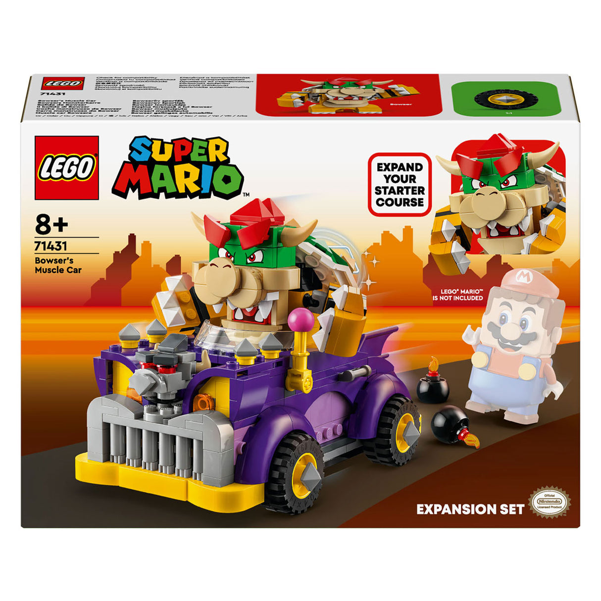 Rozšíření rozšiřování Lego Lego Super Mario 71431: Bowsers Bolide