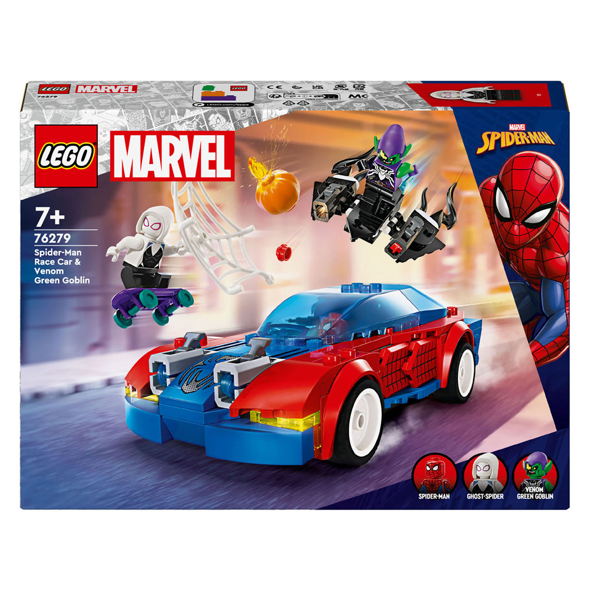 LEGO LEGO Super Heroes 76279 Spider-Man Racing Car et Venom Green Goblin