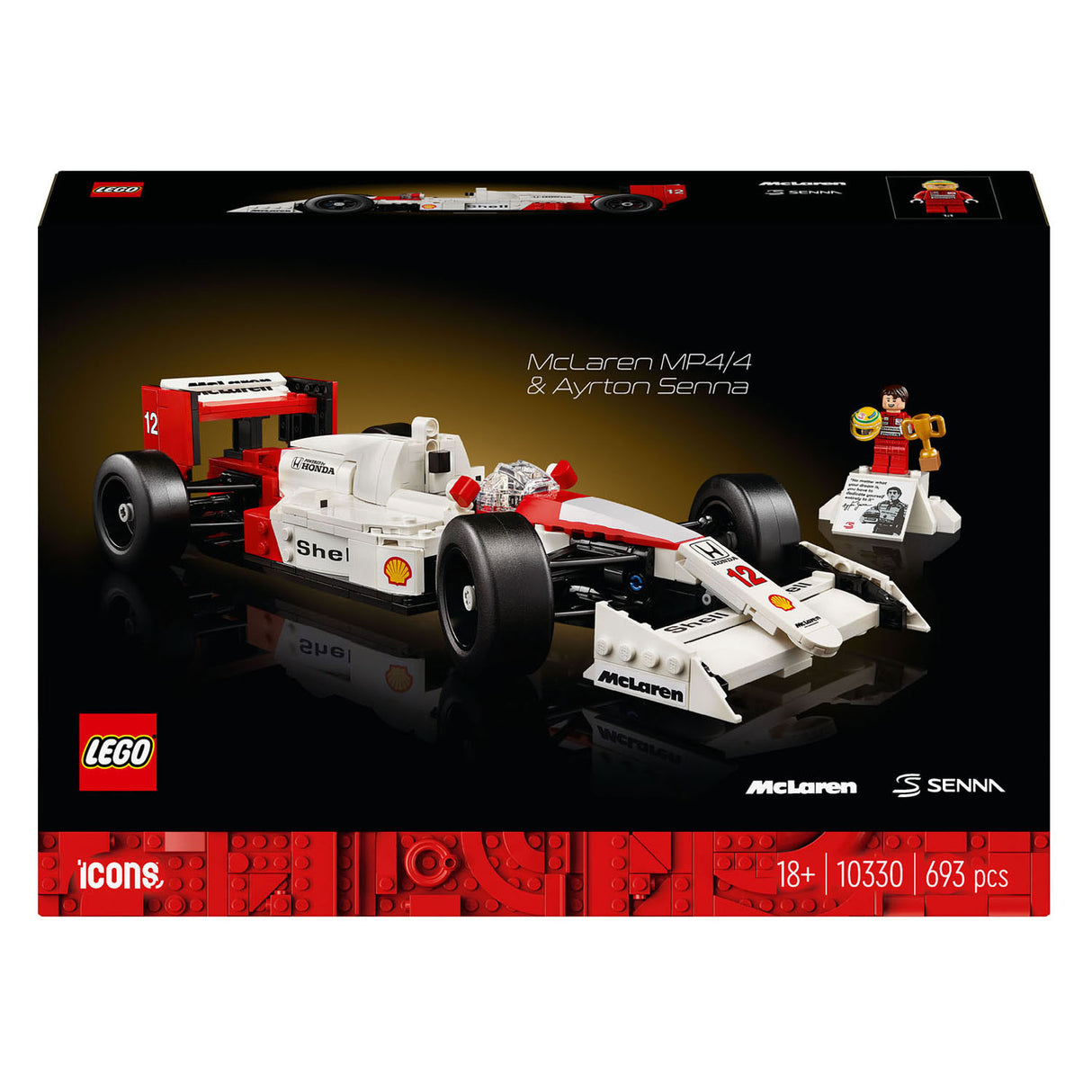 Ikony Lego Lego 10330 McLaren MP4 4 a Ayrton Senna