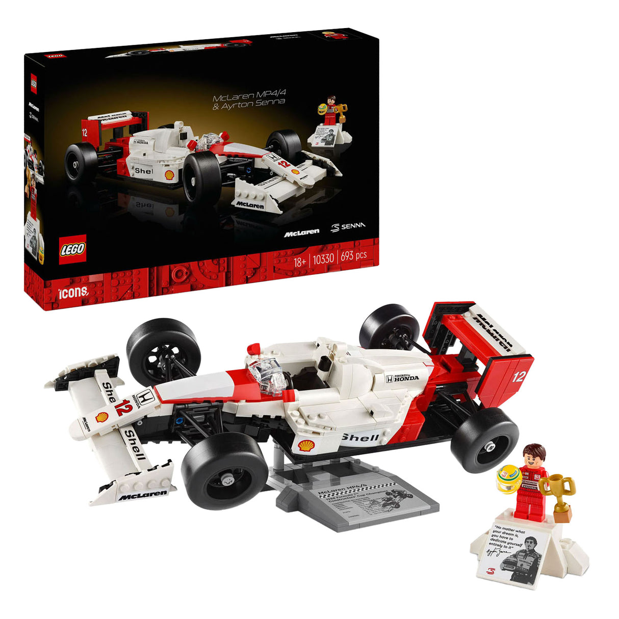 Ikony Lego Lego 10330 McLaren MP4 4 a Ayrton Senna