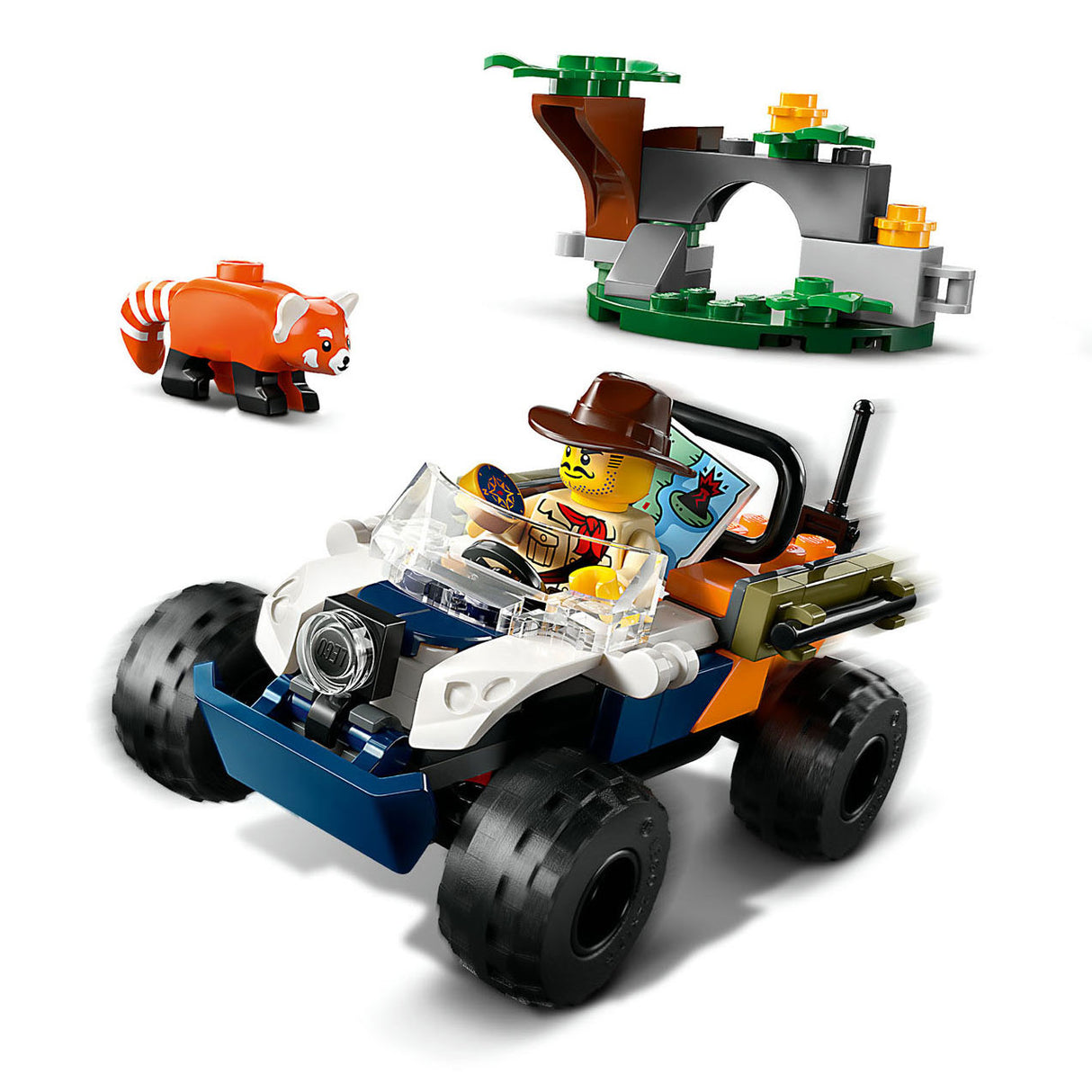 Lego LEGO City 60424 Jungleonderzoekers: Rode Panda-Missie met Terreinwagen