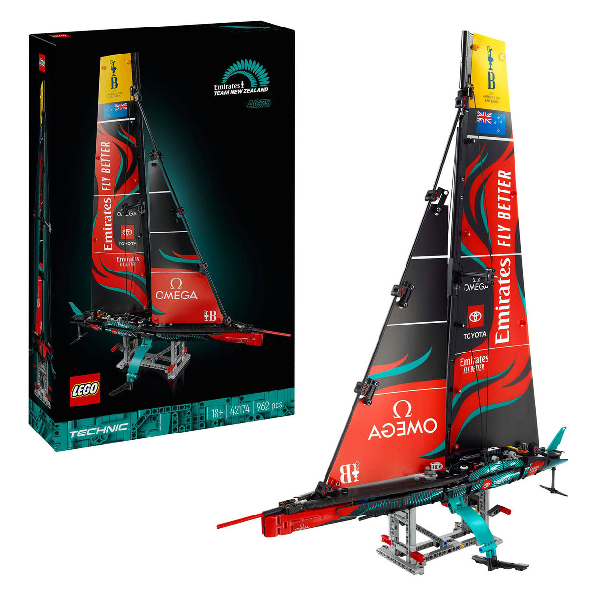 LEGO Technic 42174 Emirates Team New Zealand AC75 Hunting