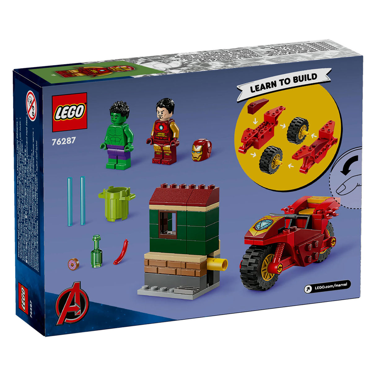 Lego Super Heroes 76287 Iron Man With Motor och De Hulk