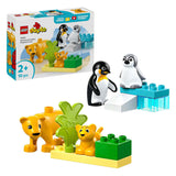 Lego Duplo Town 10442 Famiglie di Wild Dieren: Penguins e Leeuwen