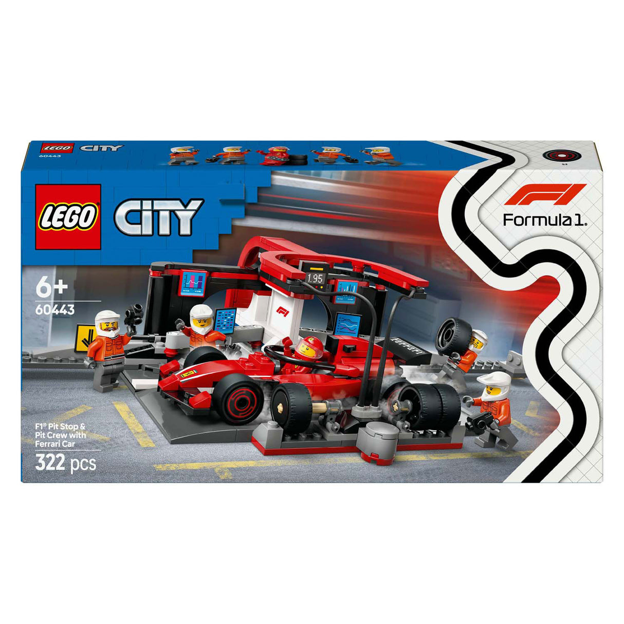 Lego City 60443 F1 Pitstop a Pitcrew s Ferrari Auto