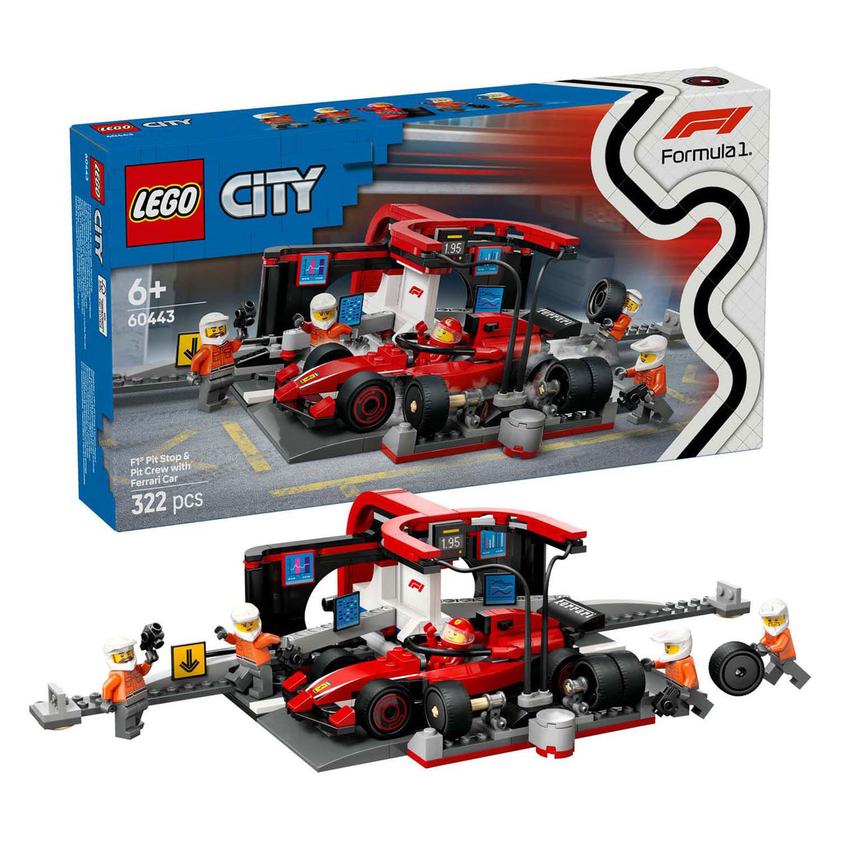 Lego City 60443 F1 Pitstop a Pitcrew s Ferrari Auto