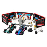 Garage LEGO CITY 60444 F1 avec Mercedes-AMG et voitures alpines