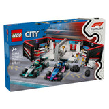 LEGO CITY 60444 F1 Garaje con autos Mercedes-AMG y Alpine