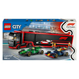 Lego City 60445 F1 Truck s RB20 a AMR24 F1 Cars