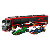 LEGO CITY 60445 F1 lastbil med RB20 og AMR24 F1 biler