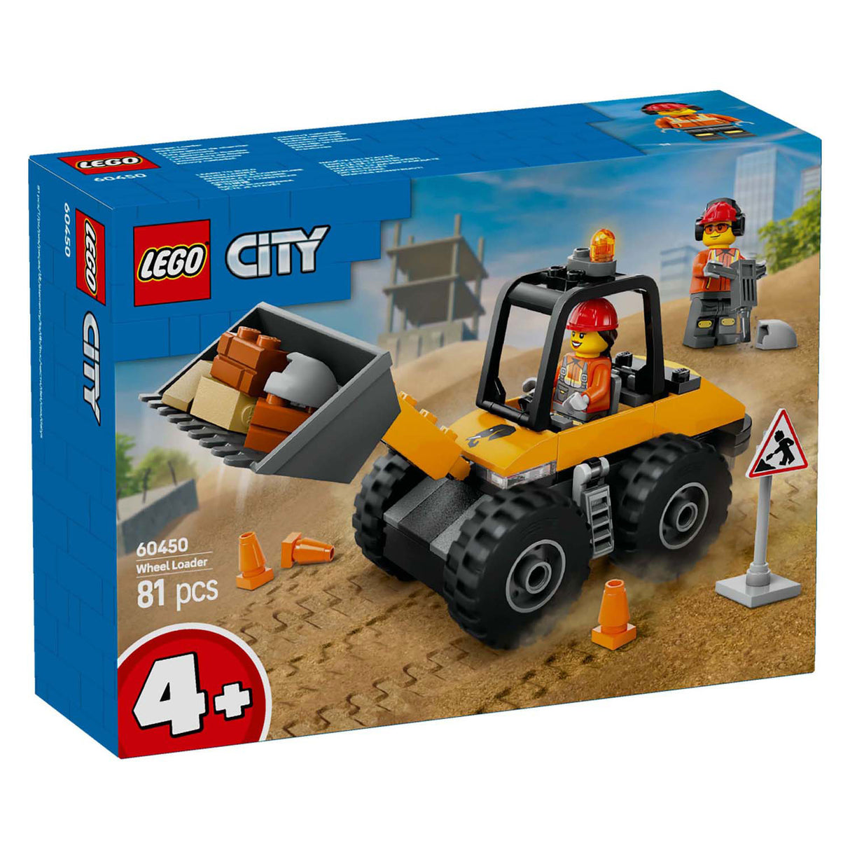 LEGO CITY 60450 cargador de ruedas amarillas