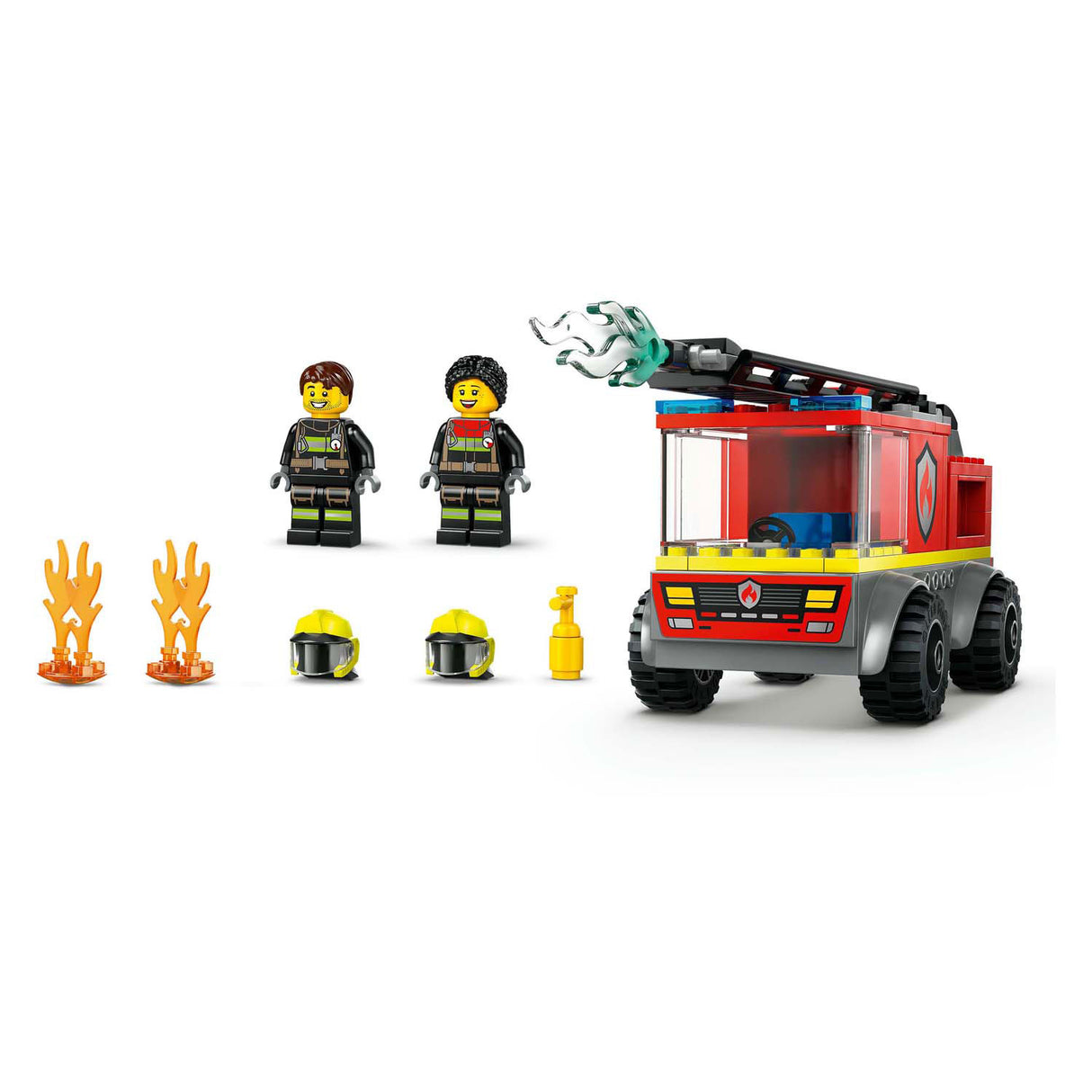 Voiture d'échelle des pompiers de LEGO City avec des figures - 60463