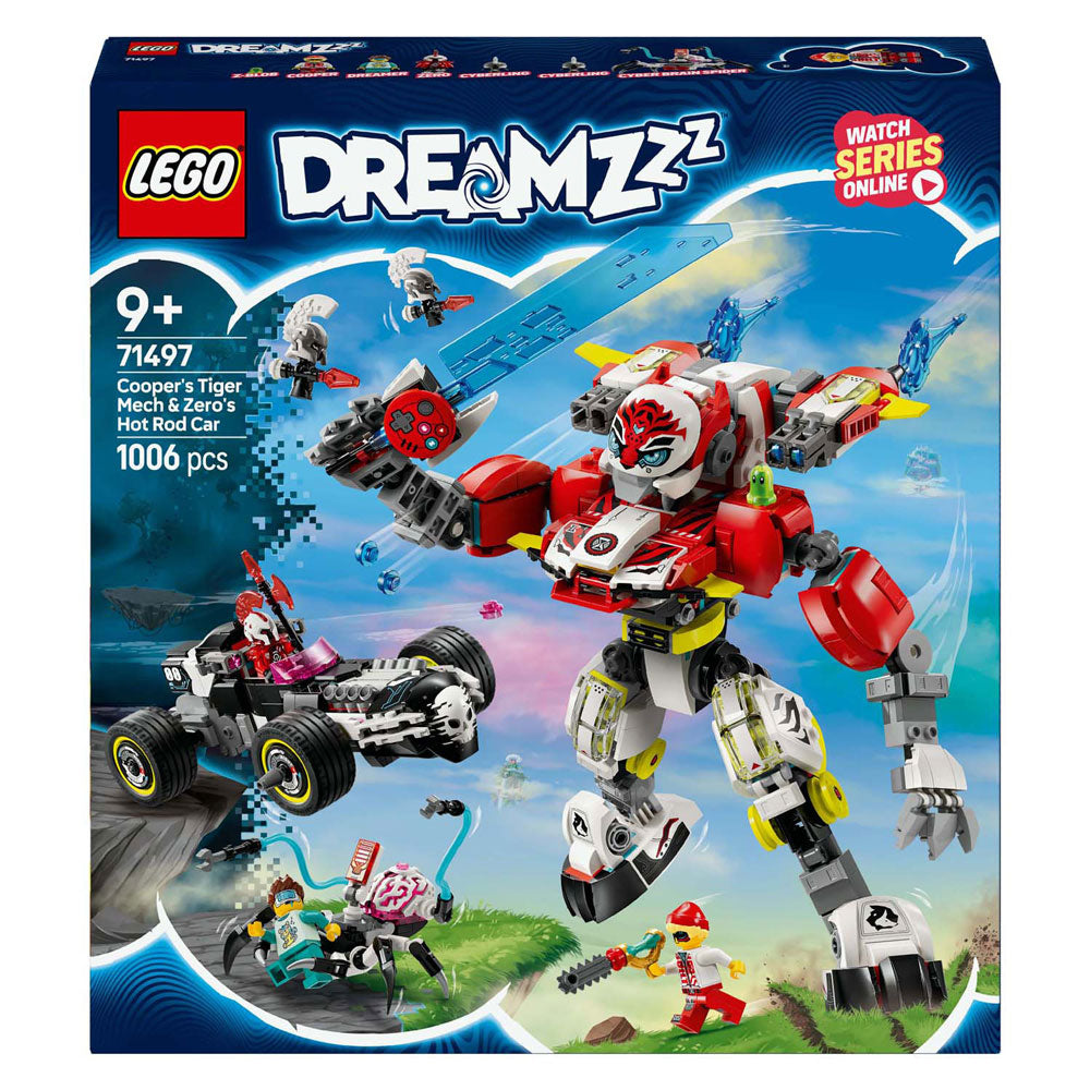 Lego Dreamzzz 71497 Coopers Tigermecha and Zero's Hot Rod Auto