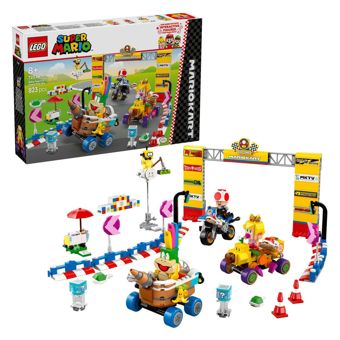 Lego Super Mario 72036 Mario Kart Baby Peach and Grand Prix Set