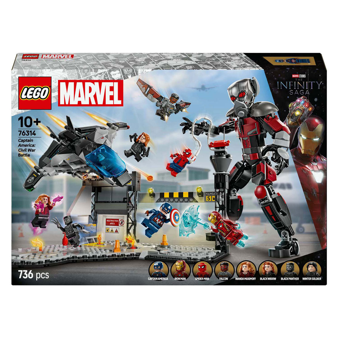 Lego Super Heroes 76314 Captain America Civil War Action Scene