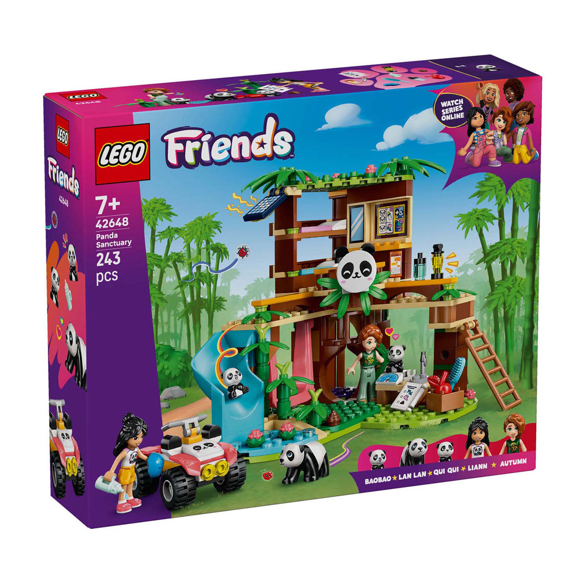 Cairde Lego ® an foscadh panda, an fhoireann tógála, bréagán - 42648