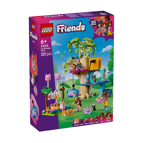 Lego friends 42666 kočičí narozeninová oslava a domeček na stromě