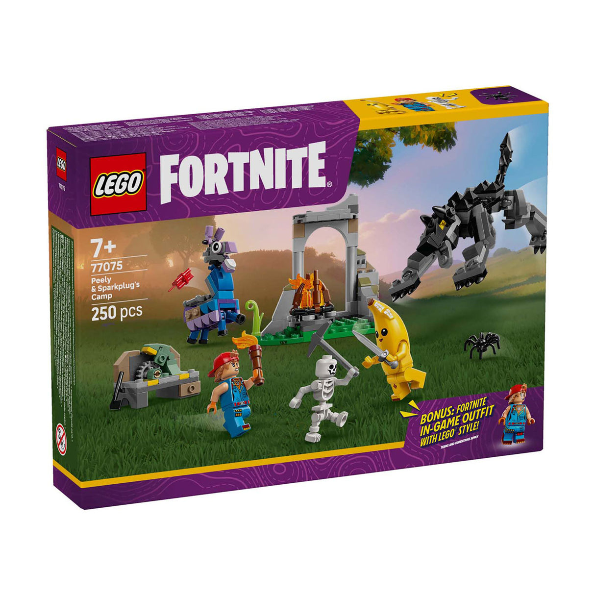 Lego Fortnite 77075 Camp Peely et bougies d'allumage